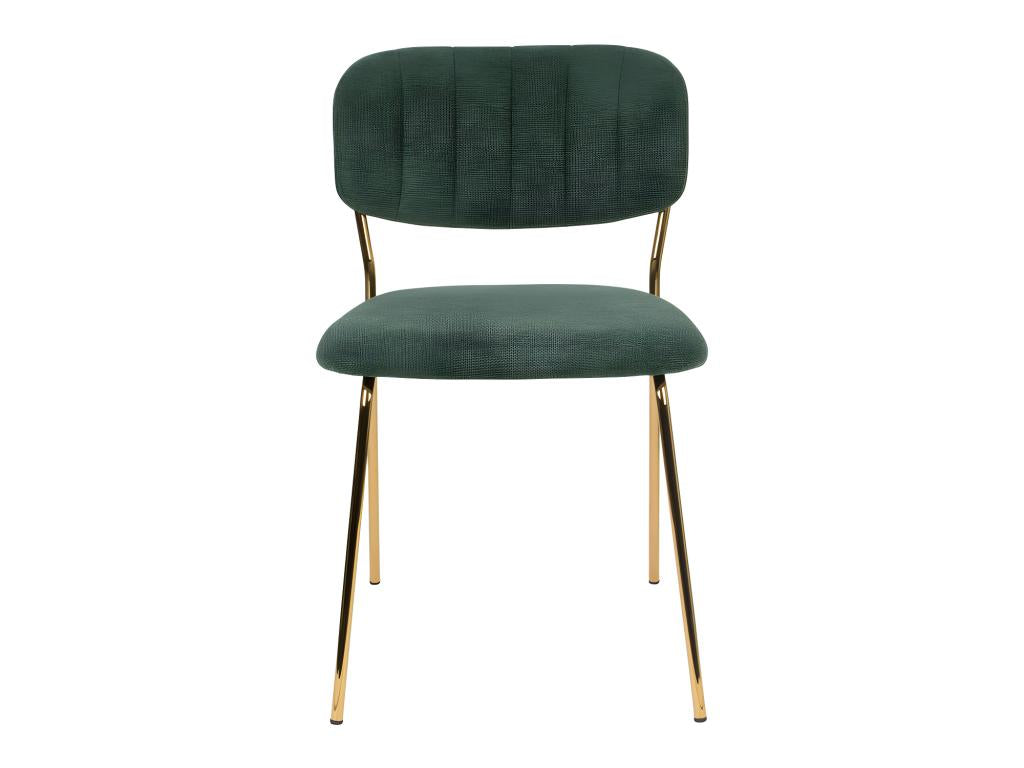 Elariva - Set of 2 chairs with gold legs - Green ZSYN79145