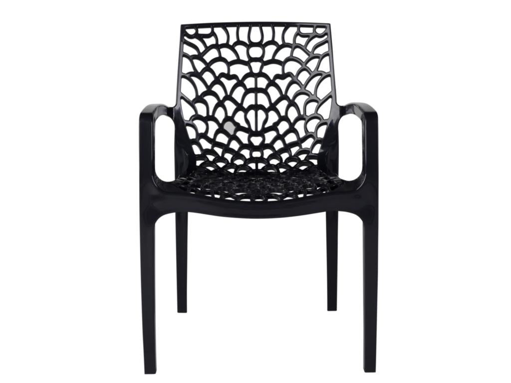Stackable garden chair - Polypropylene - Anthracite grey - Lysvia WKVZ03039