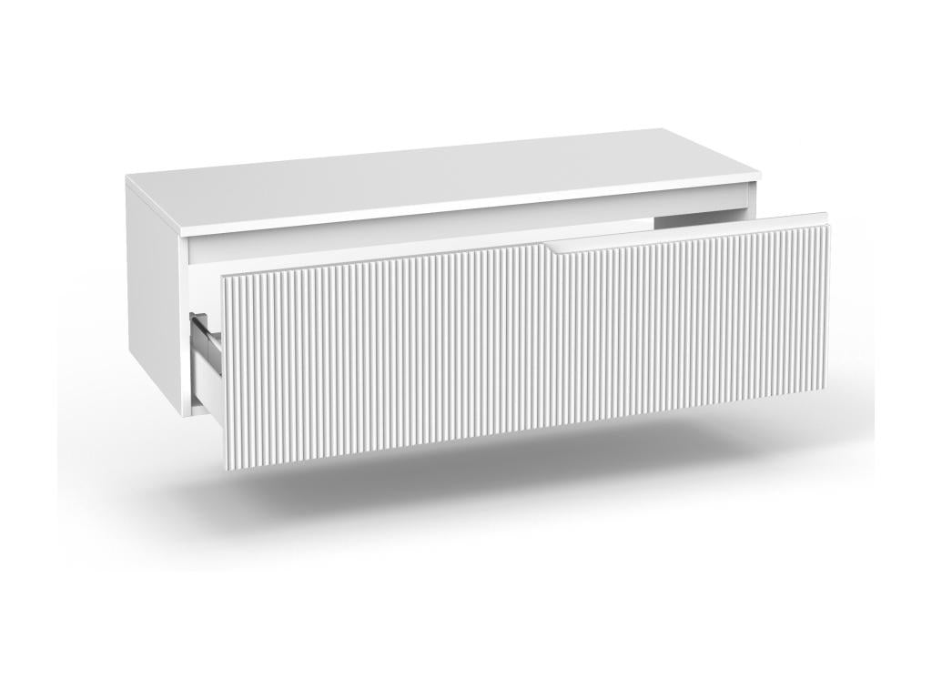 4-piece straight washbasin set, matte white, IDDM75303