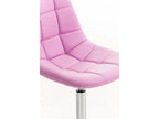 Office chair - Faux leather / Chrome metal - Pink - Elariva TCOJ43303