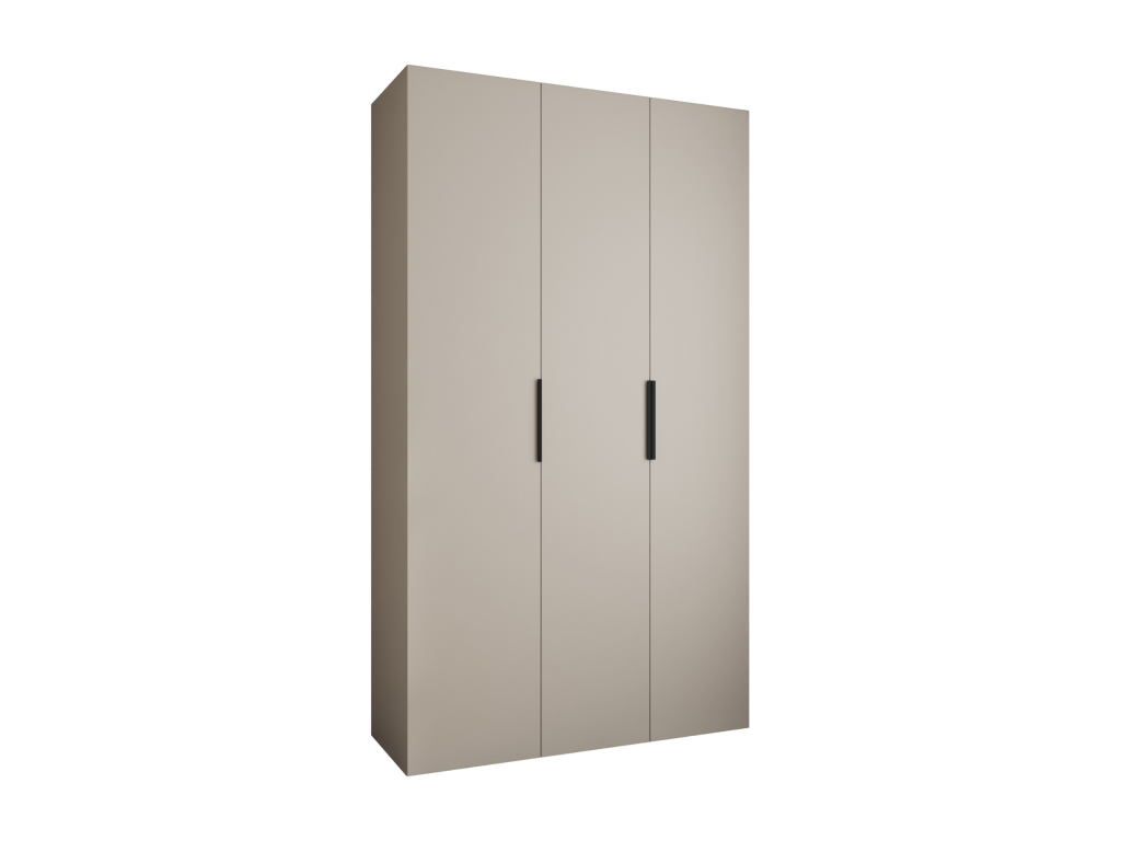 Hinged door wardrobe 4 245.5/140/40 3 doors cashmere/black PPRH45881