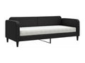 Daybed with black mattress 80x200 cm fabric NBJD55566