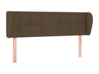 Headboard with wings, Dark Brown, 147x23x78/88 cm, Fabric GHIY61981