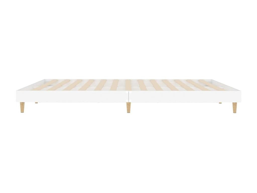 White bed frame 120x200 cm engineered wood EQNT22842