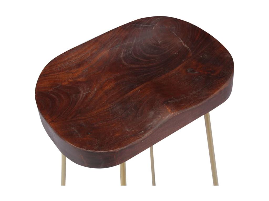 Boisona bar stools, set of 2, solid mango wood RFHF72268