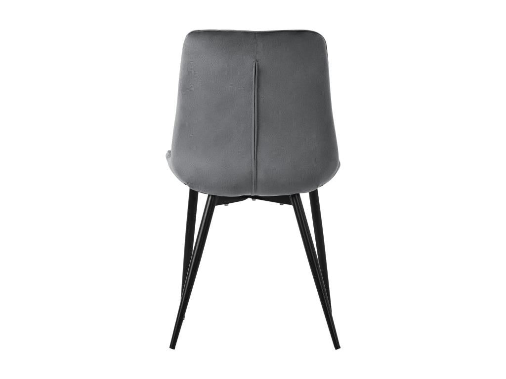 Set of 6 upholstered dining/kitchen chairs in anthracite velvet OWZQ52720