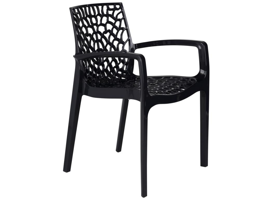Stackable garden chair - Polypropylene - Anthracite grey - Lysvia WKVZ03039