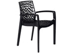 Stackable garden chair - Polypropylene - Anthracite grey - Lysvia WKVZ03039