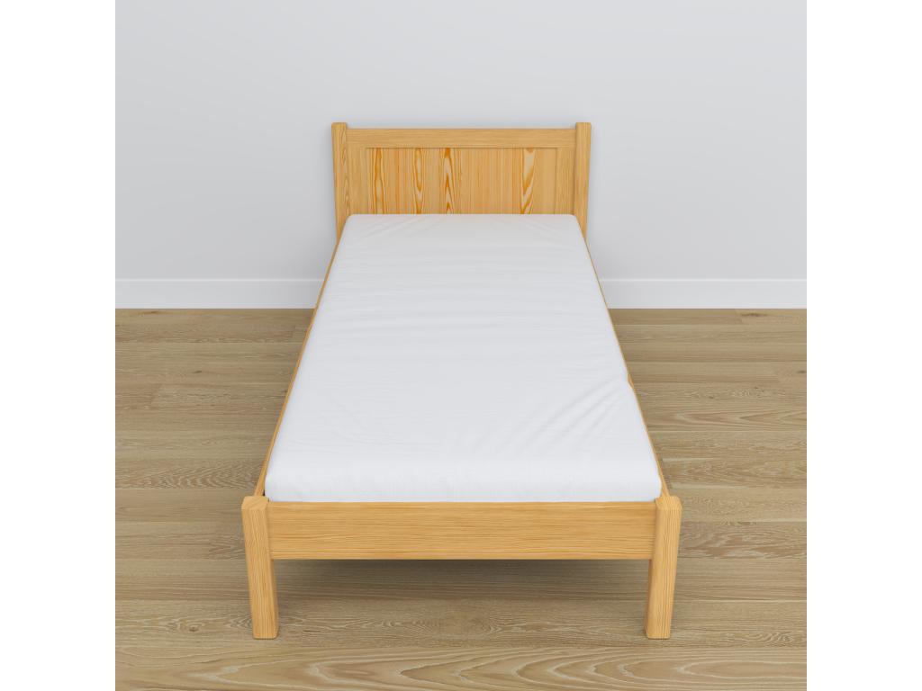 Single wooden bed N02 Natural Pine 90x190 QEKT88785