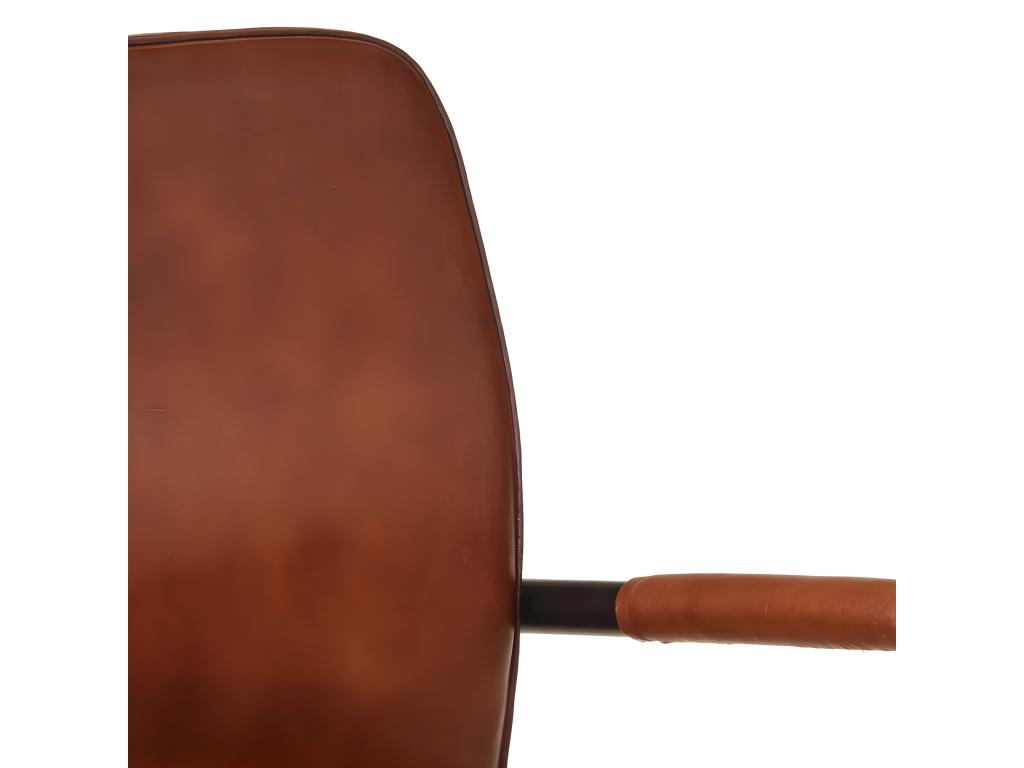 Genuine brown leather armchair FVWR15369