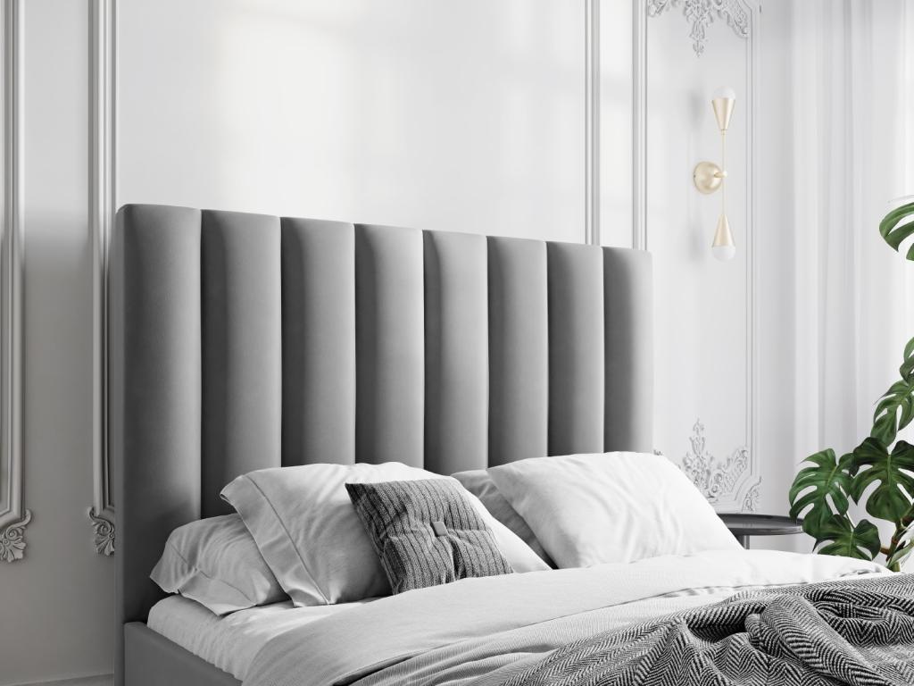 Boisona - Boisona Headboard 180x120cm in light grey velvet - 180x8x120cm GRZM94743