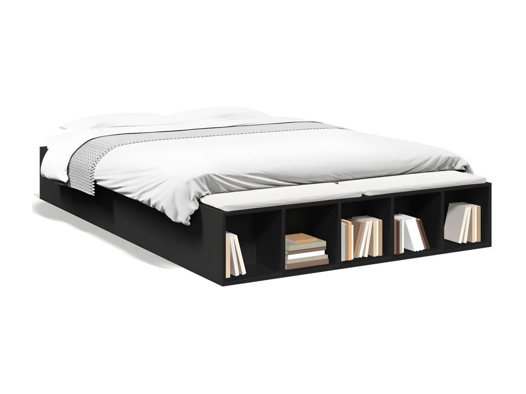 Black bed frame without mattress 160x200 cm MJVJ54102