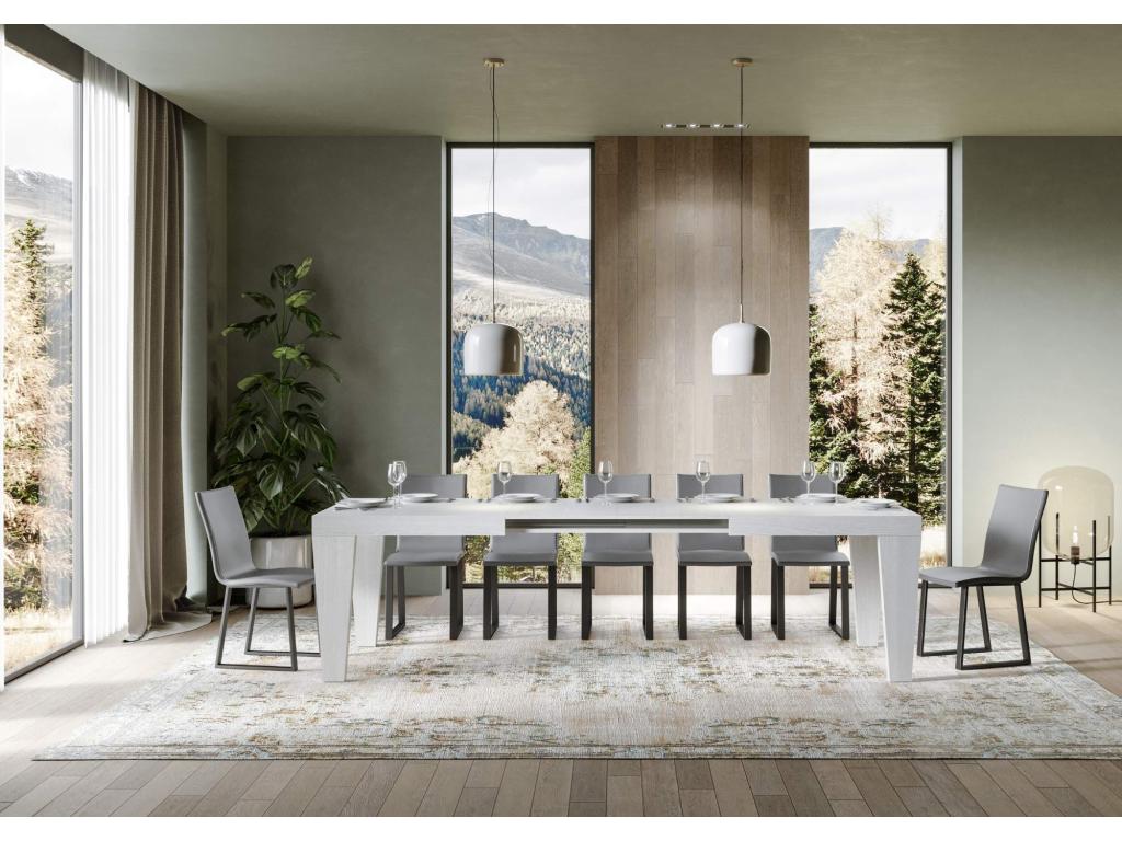 Extendable table 90x160/264 cm White Ash BIXT11875