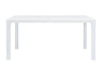 Elariva - White Garden Table 150x90x72 cm Plastic Rattan Look QJSU16909