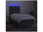 Boisona bed base, mattress, and LED light, Dark Grey, 90x200 NKSE34708