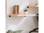 Wall shelf 60x60x2-6 cm untreated solid oak wood DGCQ67466