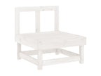 5-piece garden furniture set, white, solid pine wood, CVOD50362