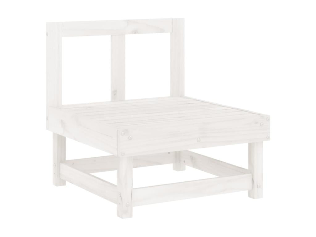 5-piece garden furniture set, white, solid pine wood, CVOD50362