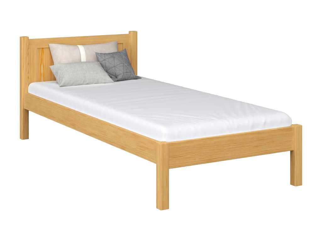 Single wooden bed N02 Natural Pine 90x190 QEKT88785