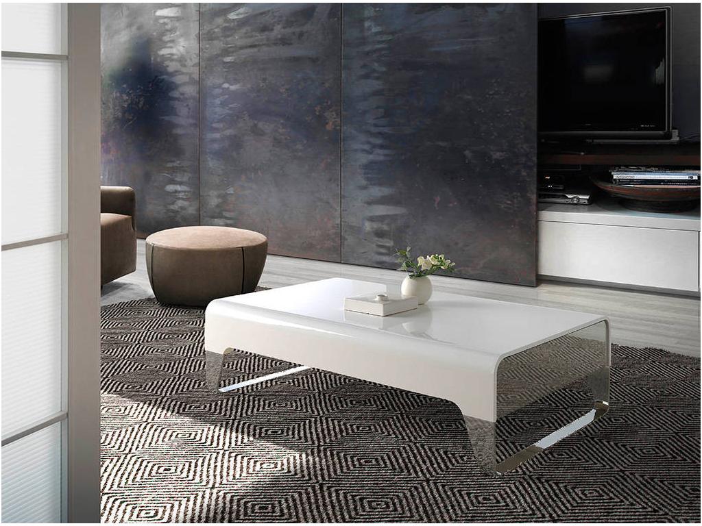 Lacquered and chrome-plated steel designer coffee table, 120cm - Elariva color WBDY35242