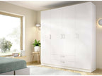 Large Wardrobe Bedroom Furniture Walk-in Closet Clothes Closet 200x52 h215 cm White DNHE46617
