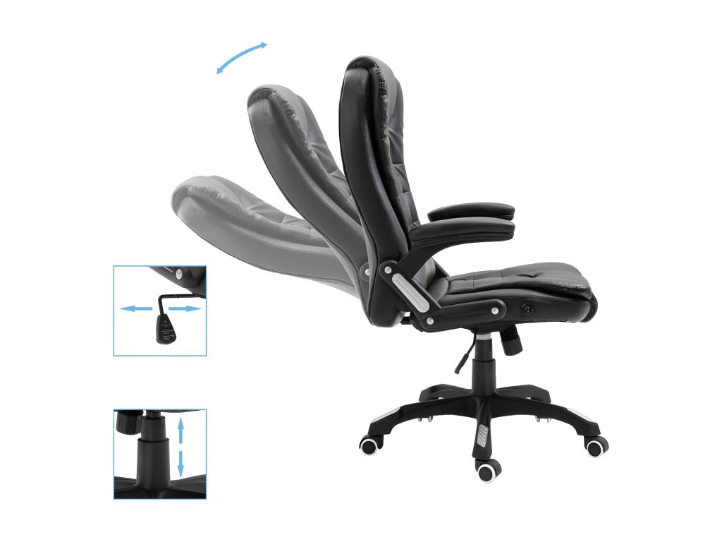Black Faux Leather Office Chair CDDV33752
