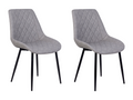 Set of 2 Boisona dining chairs, light grey PU leather, WTFB02797
