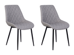 Set of 2 Boisona dining chairs, light grey PU leather, WTFB02797