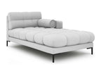 Elariva - Right-facing chaise longue in light grey structural fabric - 185x102x75cm AWIK92137