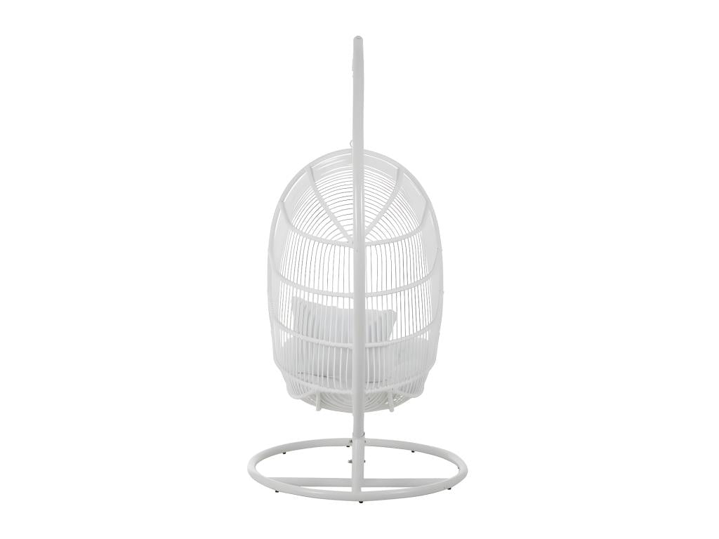 Oval Hanging Chair, White Steel - Boisona FBGM75165