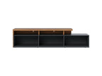 70-inch TV/Bar Unit, Oak and Anthracite, 3 Doors, 6 Shelves, W 210 H 50.6 D 45.3 cm AGCC67576