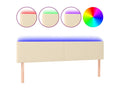 Cream LED Headboard 180x5x78/88 cm Fabric RPVN97716