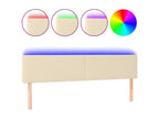 Cream LED Headboard 180x5x78/88 cm Fabric RPVN97716
