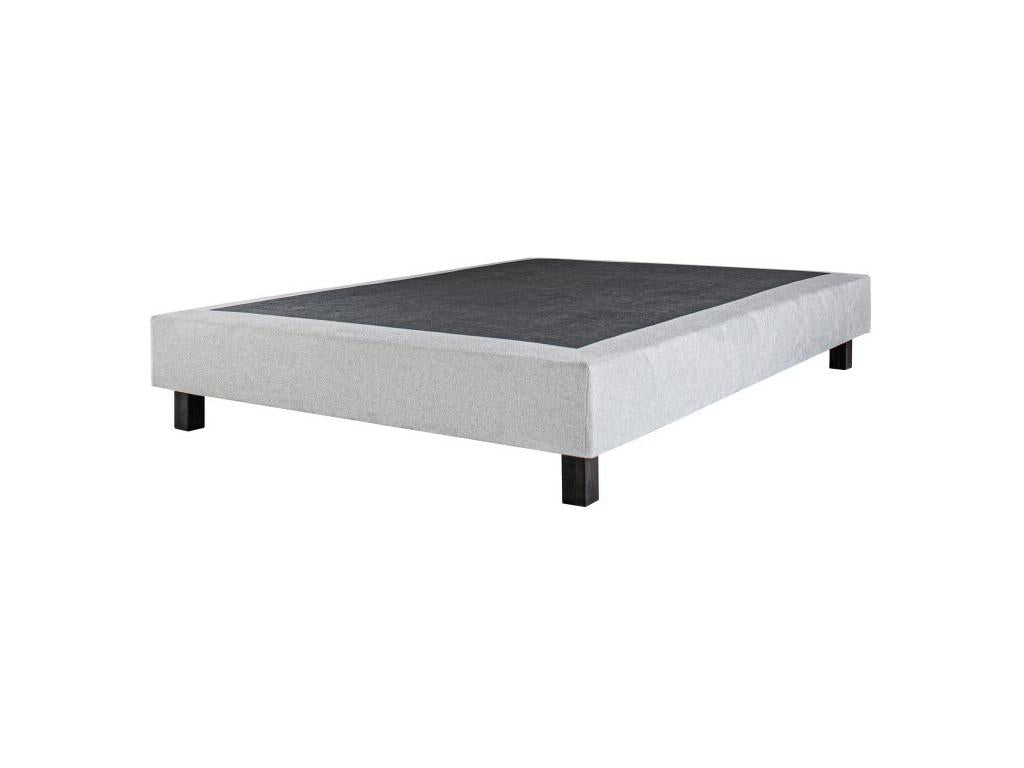 Mattress and 20cm bed base set in solid wood, high-density foam, firm, summer/winter side, 160x200cm BGJG80648