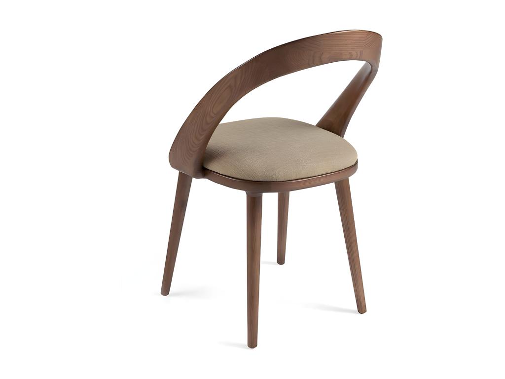 Lazy Ash and Walnut Wood Chair with Faux Leather - Set of 2 - Colour 67 COUT92450