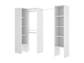 Boisona corner wardrobe in white melamine-coated wood - Length 226 x Depth 79 x Height 185 cm EYXZ36229