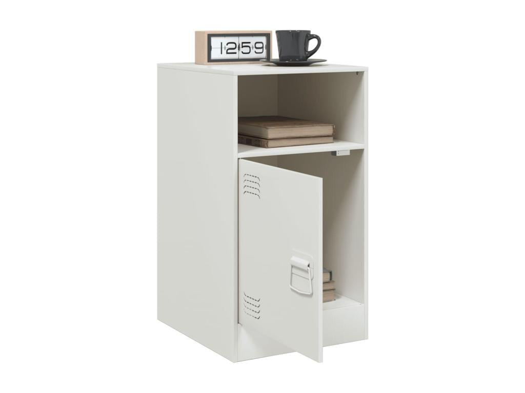 Boisona - 2-piece bedside tables, white, 34.5x39x62 cm, steel, ELCI97860