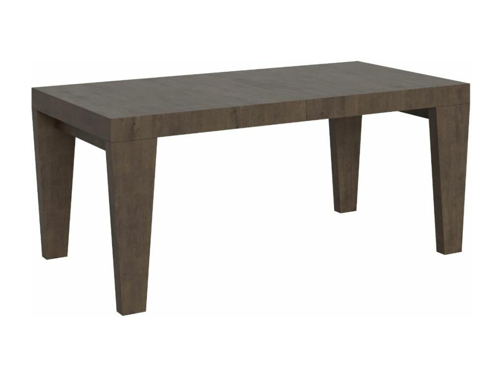 Boisona Extendable Wooden Dining Table with V-Legs - Brown - Boisona Base and Support - 2 Slim Extension Leaves - Extends from 160 to 264cm - MWRI08524