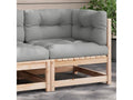 Garden corner sofa with cushions, solid pine wood WJXF53109