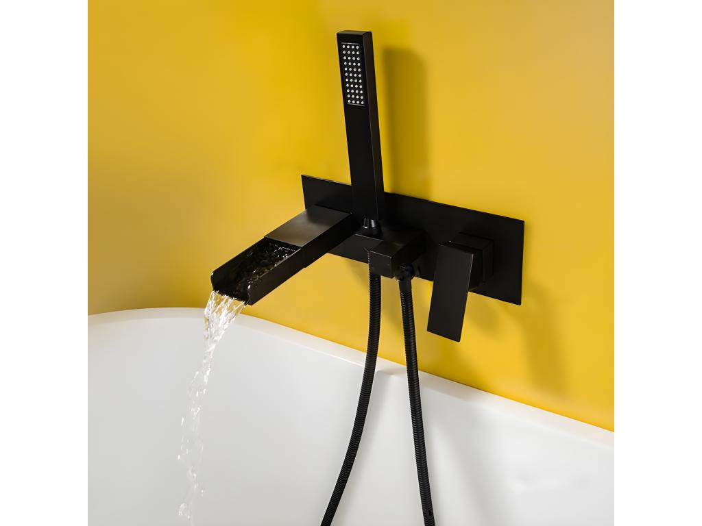 Boisona SWRW13358 Black Concealed Bath Mixer Tap