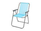 Folding garden chair in turquoise blue fabric – Dimensions 53x55x75 cm UUVU84624